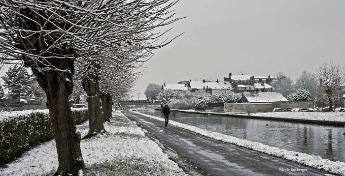 Bord du canal de St-Quentin en hiver